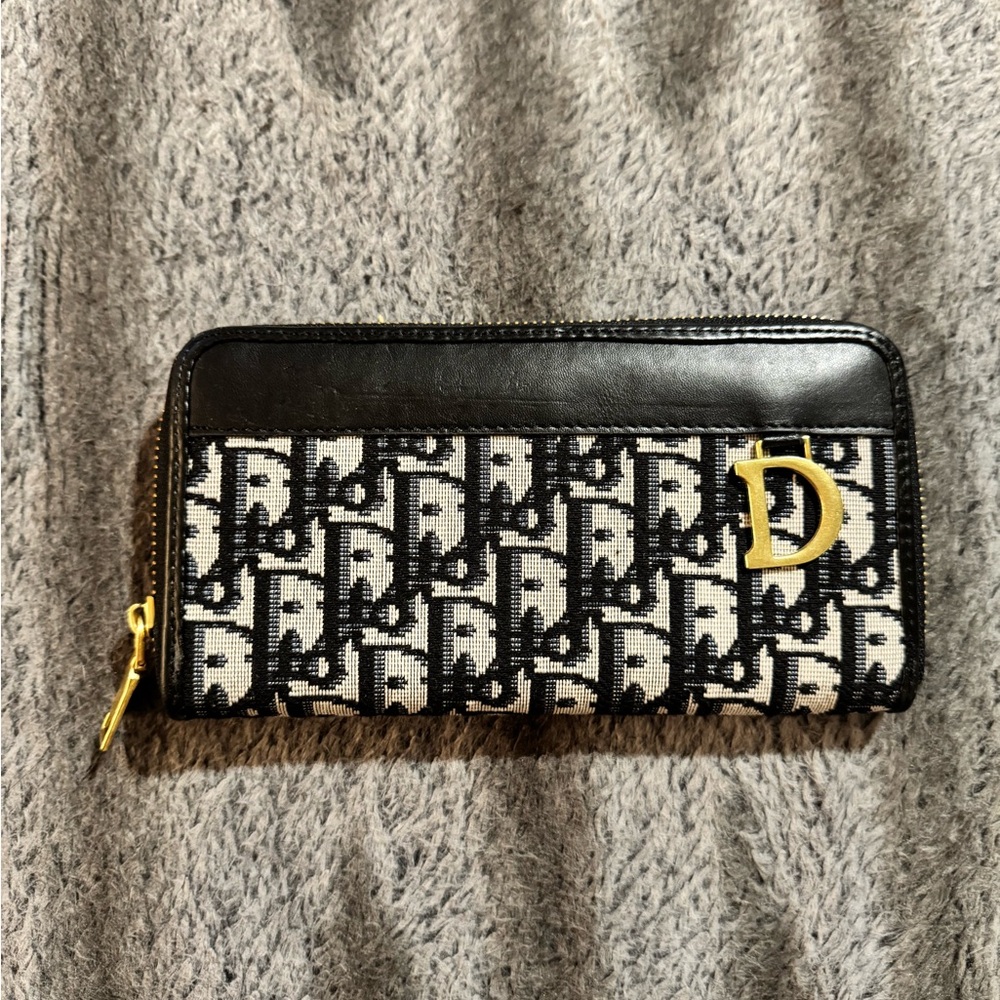 Dior Monogram Black and Cream Wallet